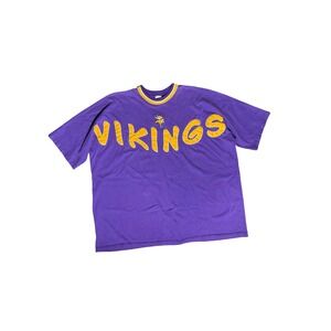 Vintage Minnesota Vikings Shirt XL Legends Athletic Purple NFL Spellout USA Made